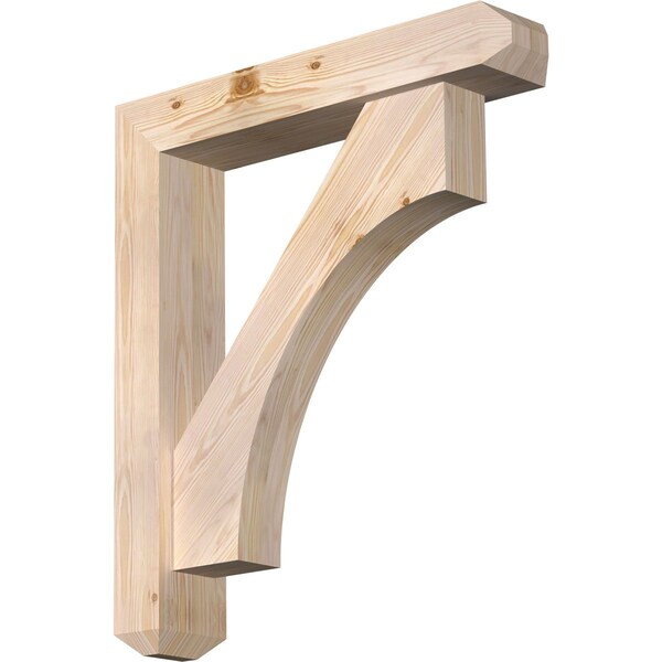 Ekena Millwork Westlake Craftsman Smooth Bracket w/ Offset Brace, Douglas Fir, 5 1/2"W x 28"D x 32"H BKT0604X28X32WTL04SDF - main